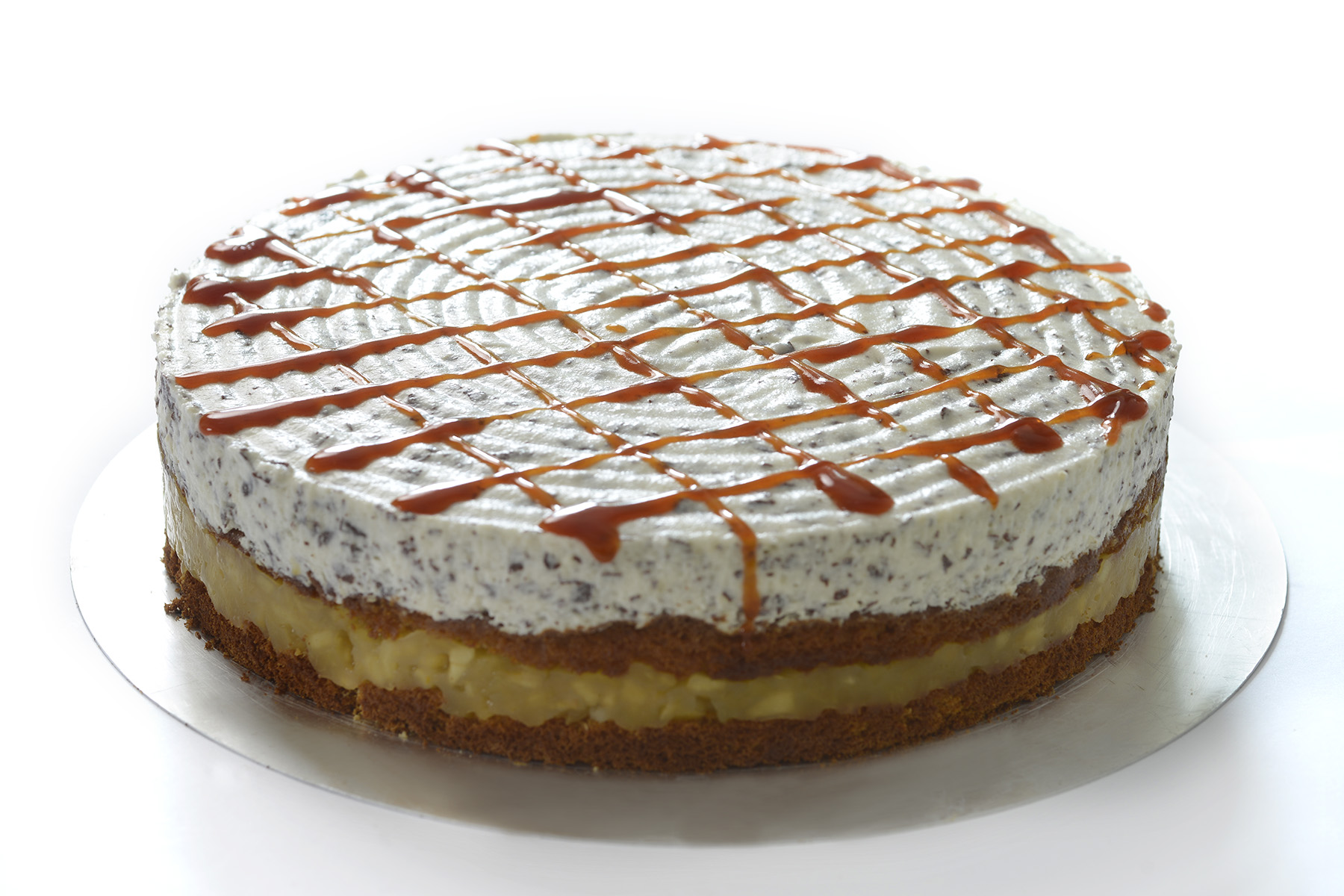 Stracciatella-Apfeltorte, glutenfrei, ganz